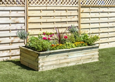 NEW SLEEPER RAISED BED WOODEN PRESSURE TREATED (1.8 x 0.9 x 0.45 m)